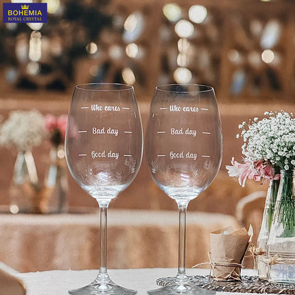 pahare gravate pentru vin din cristal personalizate