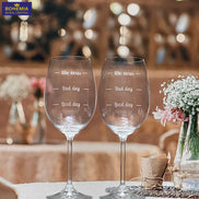 pahare gravate pentru vin din cristal personalizate