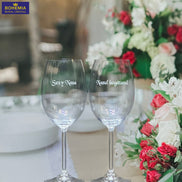 pahare gravate pentru vin din cristal personalizate