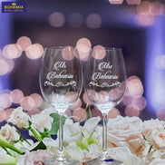 pahare gravate pentru vin din cristal personalizate