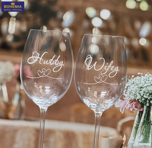 pahare gravate pentru vin din cristal personalizate