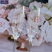 Set două pahare din cristal elegante cu cristal aplicat