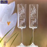 Set pahare cristal Floral si cutie