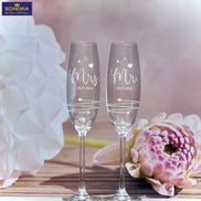 Set pahare cristal Mr Mrs