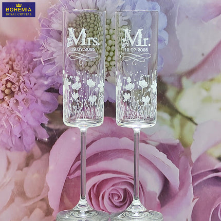 Set pahare cristal Wild Flowers și cutie