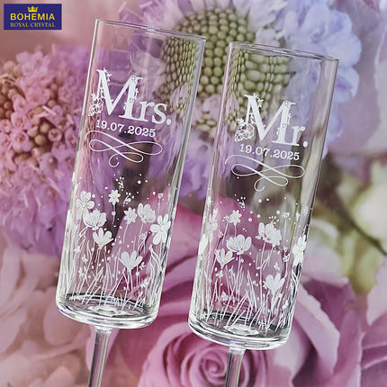 Set pahare cristal Wild Flowers și cutie