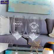 pahare gravate pentru vin din cristal personalizate